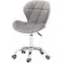 Sitoca Swivel Office Chair with Height Adjustment - Grey, Velvet