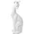 Sitting Cat Sculpture - White, Ceramic