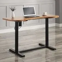 Siverek Height Adjustable Laptop Desk - Oak, Black