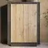 Skokie 2 Door Highboard - Black, Wood