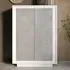 Skokie 2 Door Highboard - Matt White and Cement, Wood