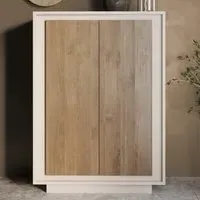 Skokie 2 Door Highboard - Walnut, Wood