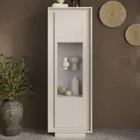 Skokie Display Cabinet with LED Lighting - Cashmere