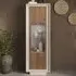 Skokie Display Cabinet with LED Lighting - Cashmere and Mercure