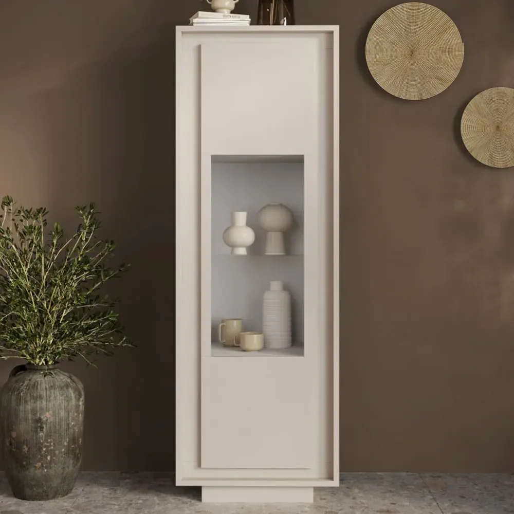 Skokie Display Cabinet with LED Lighting - Cashmere image