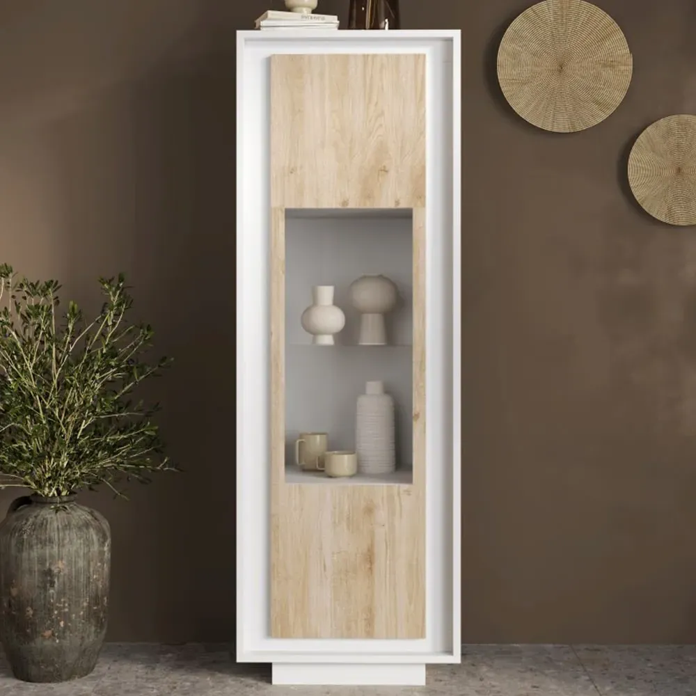 Skokie Display Cabinet with LED Lighting - Matt White