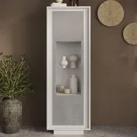 Skokie Display Cabinet with LED Lighting - Matt White