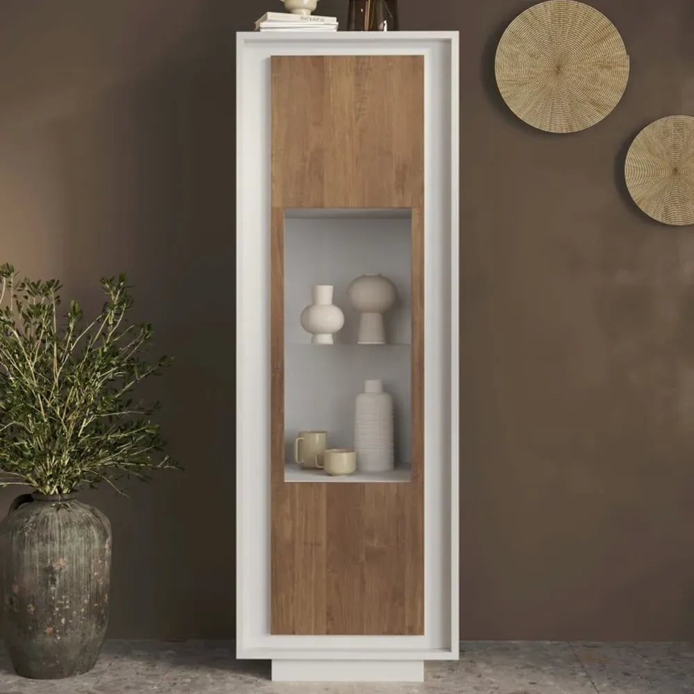 Skokie Display Cabinet with LED Lighting - Matt White