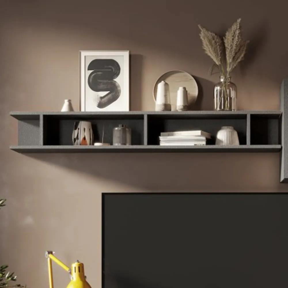 Skokie Horizontal Wall Shelf - Lava, Wood
