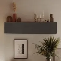 Skokie Lift Up Flap Wall Shelf - Lava, Wood
