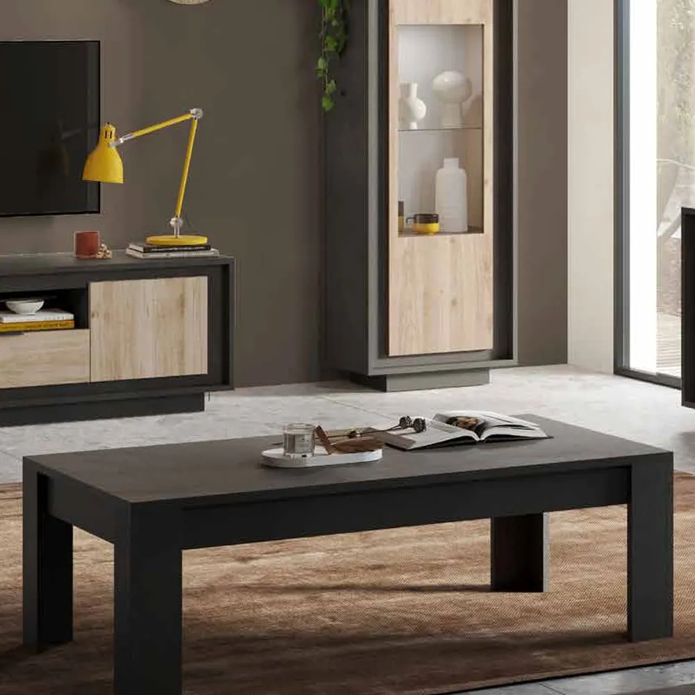 Skokie Rectangular Coffee Table - Lava, Wood