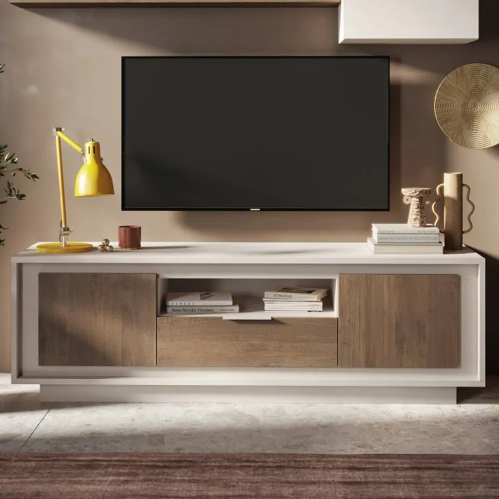 Skokie TV Stand with Storage - Cashmere, Wood