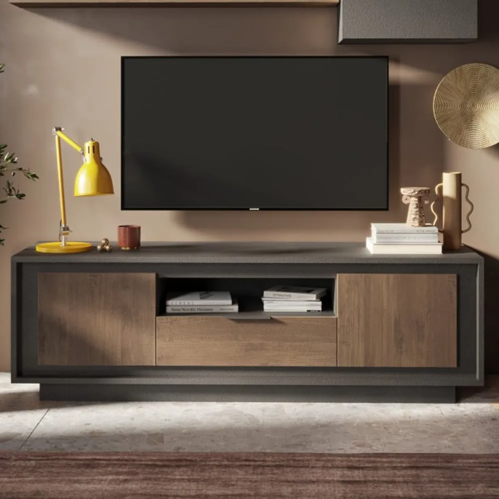 Skokie TV Stand with Storage - Wood
