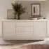 Skokie Wooden Sideboard with 2 Doors 3 Drawers - Cashmere