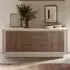 Skokie Wooden Sideboard with 2 Doors 3 Drawers - Cashmere, Mercure