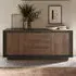 Skokie Wooden Sideboard with 2 Doors 3 Drawers - Lava