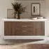 Skokie Wooden Sideboard with 2 Doors 3 Drawers - Matt White