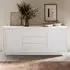 Skokie Wooden Sideboard with 2 Doors 3 Drawers - White