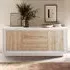 Skokie Wooden Sideboard with 2 Doors 3 Drawers - White