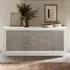 Skokie Wooden Sideboard with 2 Doors 3 Drawers - White