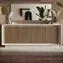 Skokie Wooden Sideboard with 4 Doors - Cashmere and Mercure