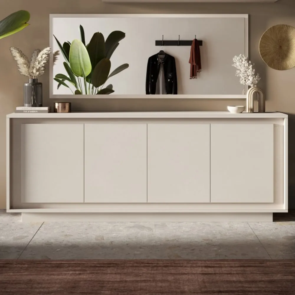 Skokie Wooden Sideboard with 4 Doors - Cashmere