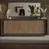Skokie Wooden Sideboard with 4 Doors - Lava