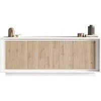 Skokie Wooden Sideboard with 4 Doors - Matt White