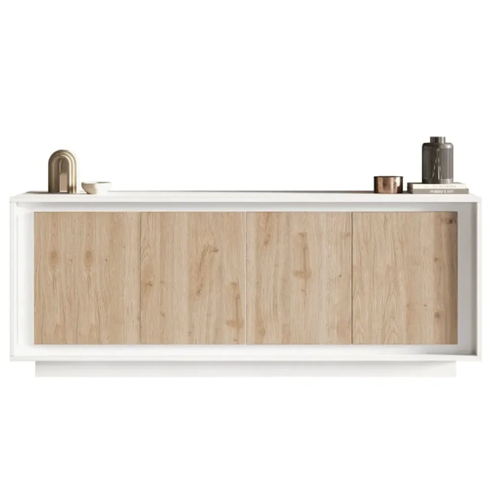 Skokie Wooden Sideboard with 4 Doors - Matt White