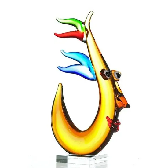 Slender Sculpture - Multicoloured Glass, Clear Glass Base product