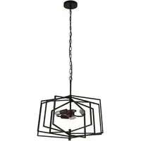 Slinky Adjustable 3 Pendant Light - Black, Metal