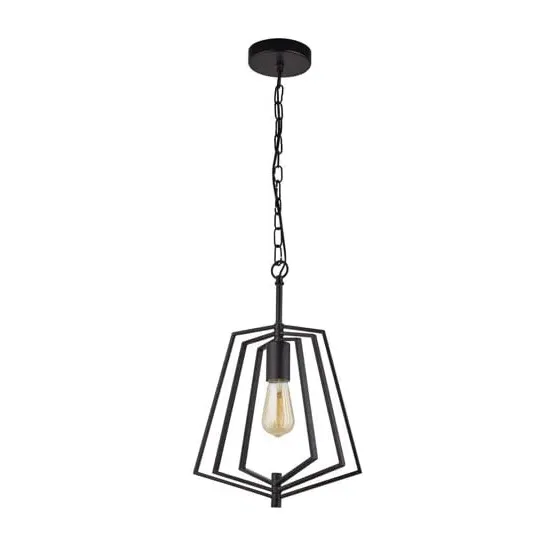 Slinky Wall Hung Adjustable 1 Pendant Light - Black, Metal image