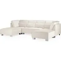 Sloan U-Shaped Corner Sofa - Cream, Fabric