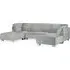Sloan U-Shaped Corner Sofa - Grey, Fabric