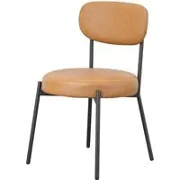 Smith Dining Chair - Caramel, PU Leather