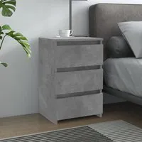 Smyrna 3-Drawer Chest of Drawers - Concrete Grey, Engineered Wood alternate view