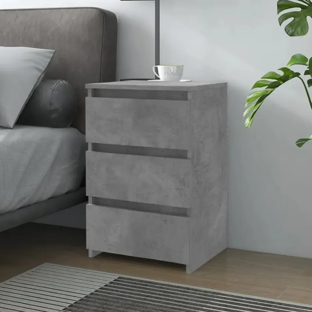 Smyrna 3-Drawer Chest of Drawers - Concrete Grey, Engineered Wood product