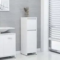 Smyrna Bathroom Storage Cabinet with 1 Door - White, Engineered Wood