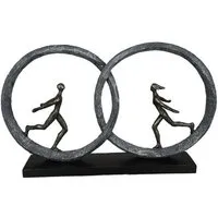 So In Love Poly Design Sculpture - Antique Bronze, Polyresin alternate view