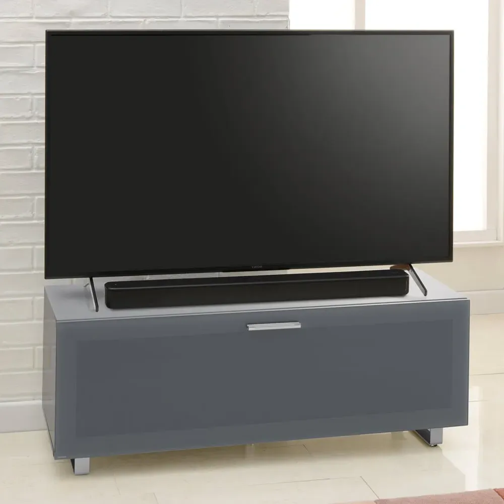 Sofia Small TV Stand with Glass Top - Grey