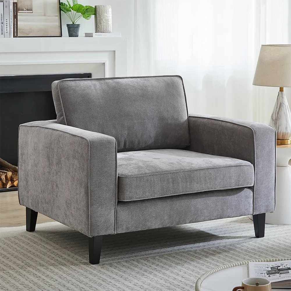 Soho 1-Seater Sofa - Grey, Fabric image