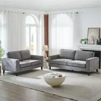 Soho 3+2 Seater Sofa Set - Grey, Fabric