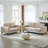 Soho 3+2 Seater Sofa Set - Stone, Fabric