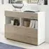 Solana Sideboard with 1 Drawer - White, Cadiz Oak