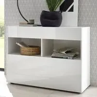 Solana Sideboard with 1 Drawer - White, High Gloss