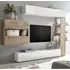 Solana Wall Entertainment Unit - White, Cadiz Oak