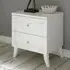 Solar Wooden Bedside Cabinet - Serigraphed White