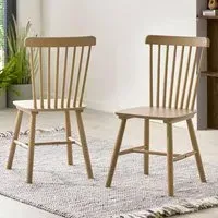 Soldotna Oak Dining Chairs - Pair