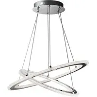 Solexa LED 2 Ring Ceiling Pendant Light - Chrome