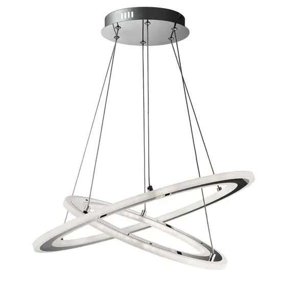 Solexa LED 2 Ring Ceiling Pendant Light - Chrome
